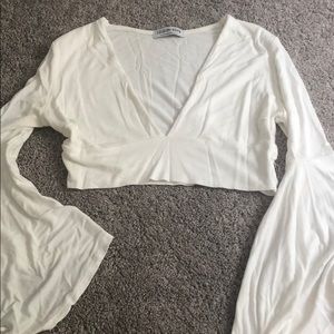 Fashion nova crop top flare arms